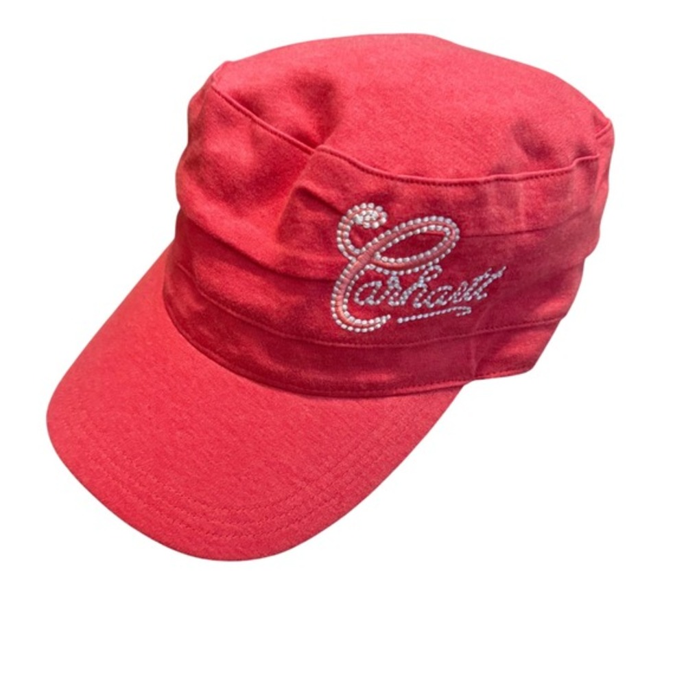 Y2K Carhartt Cadet Hat Cap Coral Pink Paris Hilton Bratz Grunge Military Style‎